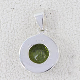 Natural Idocrase With Peridot Gemstone Silver Pendant