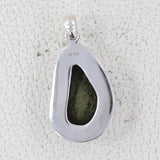 Natural Coconut Druzy Gemstone Silver Pendant