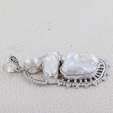 Fresh Water Pearl Gemstone 925 Silver Pendant