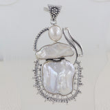 Fresh Water Pearl Gemstone 925 Silver Pendant