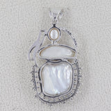 Fresh Water Pearl Gemstone 925 Silver Pendant