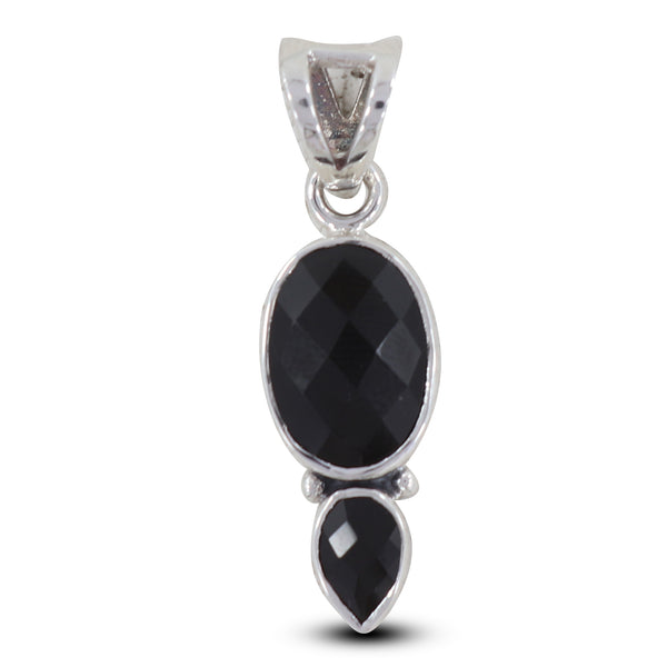 925 Sterling Silver Black Onyx Pendant
