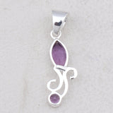 925 Sterling Silver Garnet Pendant