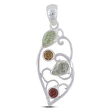 925 Silver Multi Tourmaline Pendant