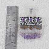 Amethyst Stalactites Silver Pendant