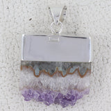 Amethyst Stalactites Silver Pendant