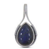 Blue Larimar Gemstone Silver Pendant