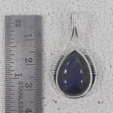 Blue Larimar Gemstone Silver Pendant