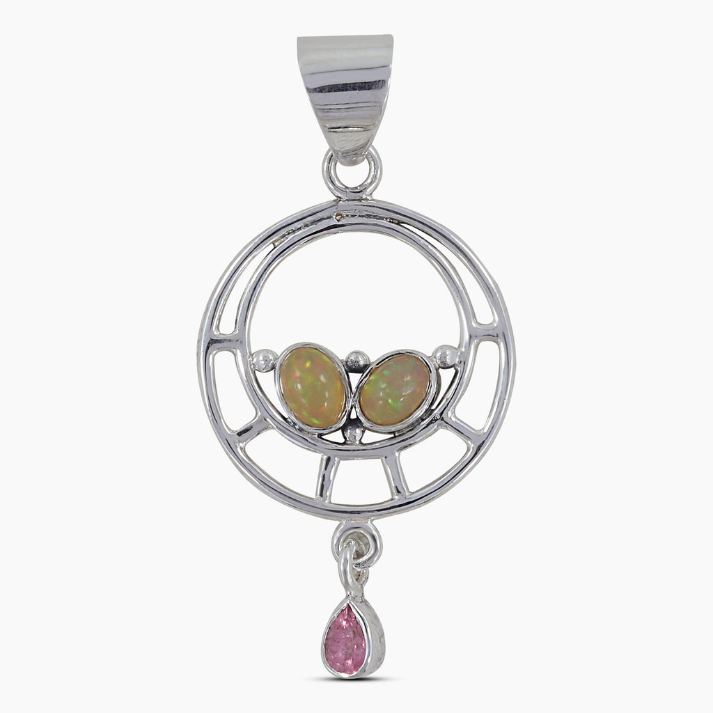 925 Sterling Silver Ethiopian Opal Pendants