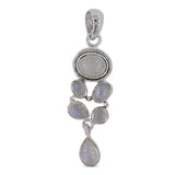 Rainbow Moonstone Silver pendant