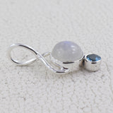 Rainbow Moonstone Silver Pendants