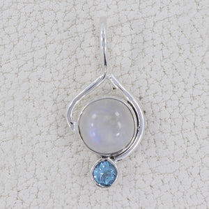 Rainbow Moonstone Silver Pendants