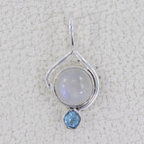 Rainbow Moonstone Silver Pendants