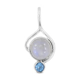 Rainbow Moonstone Silver Pendants