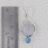 Rainbow Moonstone Silver Pendants