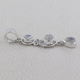 Rainbow Moonstone Pendant-925 Sterling Silver