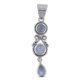 Rainbow Moonstone Pendant-925 Sterling Silver