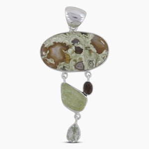 Rainforest Jasper Silver Pendants