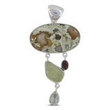 Rain Forest With Multi Color Gemstone Pendant