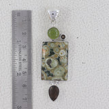 925 Starling Silver Turritella Agate Pendant