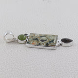 925 Starling Silver Turritella Agate Pendant