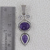 925 Sterling Silver Charoite Pendants