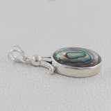 Blue Rainbow Moonstone Silver Pendant