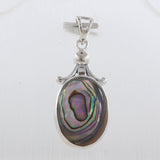 Blue Rainbow Moonstone Silver Pendant