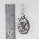 Blue Rainbow Moonstone Silver Pendant