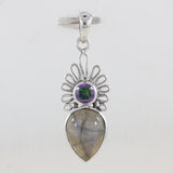 Dendritic Opal Gemstone Silver Designer Pendant