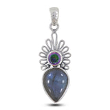 Dendritic Opal Gemstone Silver Designer Pendant