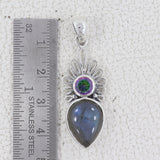 Dendritic Opal Gemstone Silver Designer Pendant