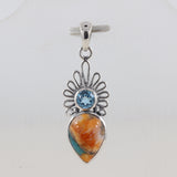 Spiny Oyster Turquoise Sliver Pendants
