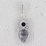 Dendritic Opal Gemstone Silver Designer Pendant