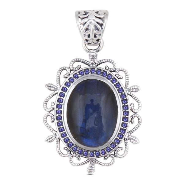 925 Sterling Silver Rose Quartz Pendant