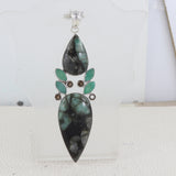 Natural Emerald Silver Pendant