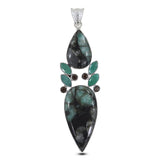 Natural Emerald Silver Pendant