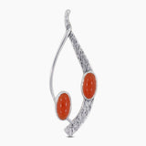 Carnelian Gemstone Silver Pendants