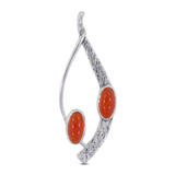 Carnelian Gemstone Silver Pendant