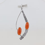 Carnelian Gemstone Silver Pendant