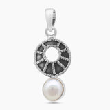 Rainbow Moonstone Silver Pendant