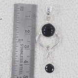 925 Sterling Silver Black Spinal Pendants