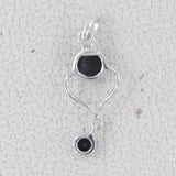 925 Sterling Silver Black Spinal Pendants