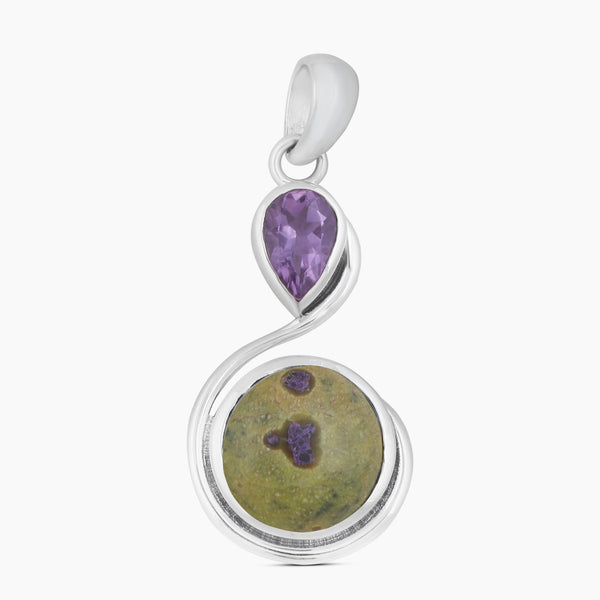 Tasmanian Serpentine Silver Pendants