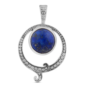 925 Sterling Silver Natural Meteorite Pendant