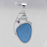 925 Sterling Silver Blue Opal Pendant