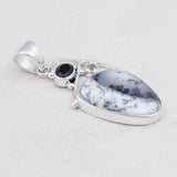 925 Sterling Silver Blue Opal Pendant