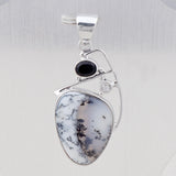 925 Sterling Silver Blue Opal Pendant