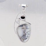 Blue Opal Gemstone Pendant 925 Sterling Silver