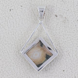 Ocean Jasper Triangle Silver Pendant